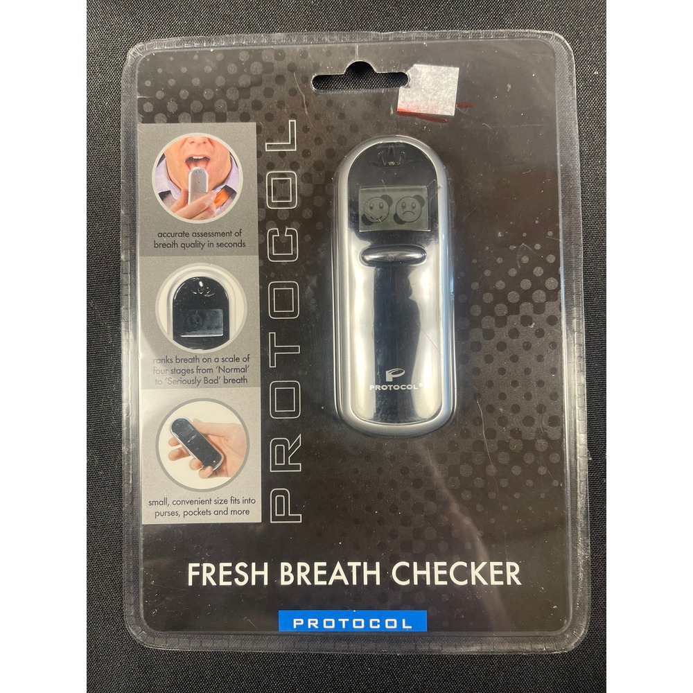 Protocol Fresh Breath Checker Portable Halitosis Tester Silver Model 2419-3 NIB
